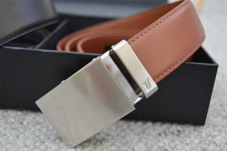 Mission Belt - Steel (Steel Buckle on Saddle Brown Leather)