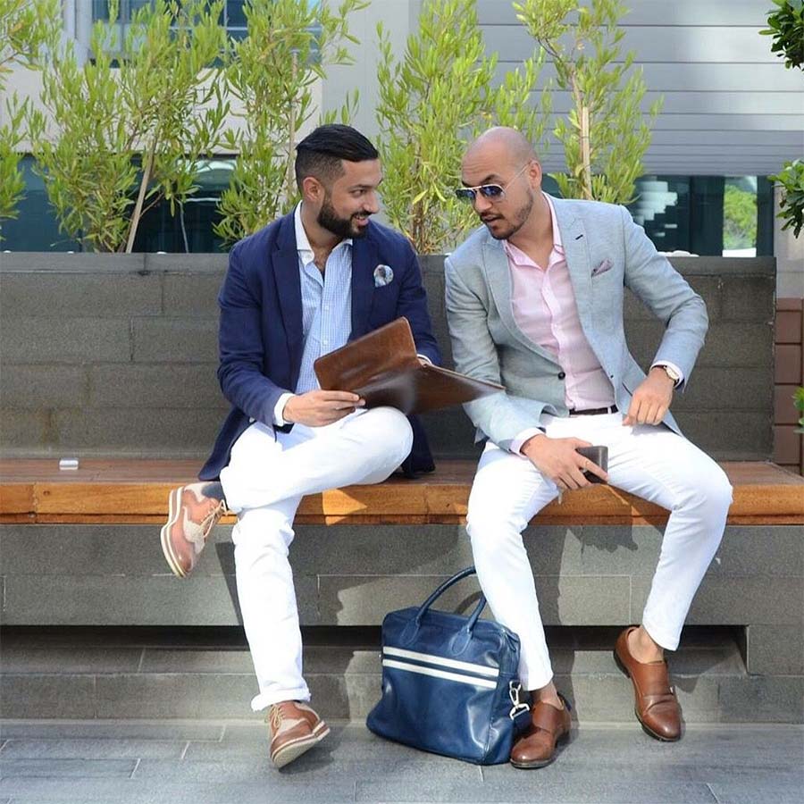 White trousers men